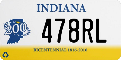 IN license plate 478RL