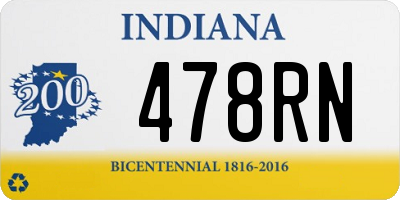 IN license plate 478RN