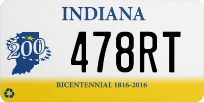 IN license plate 478RT