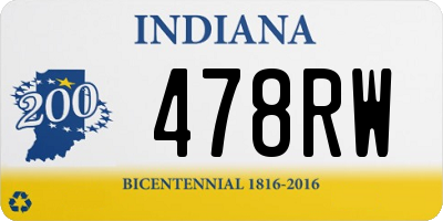 IN license plate 478RW