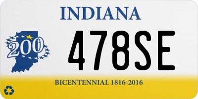 IN license plate 478SE