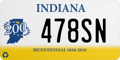 IN license plate 478SN