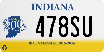 IN license plate 478SU