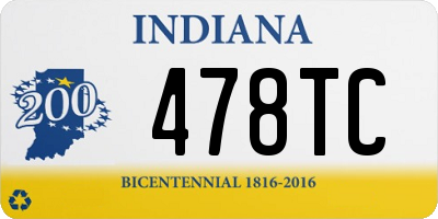 IN license plate 478TC