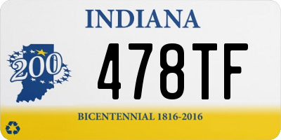 IN license plate 478TF