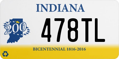 IN license plate 478TL