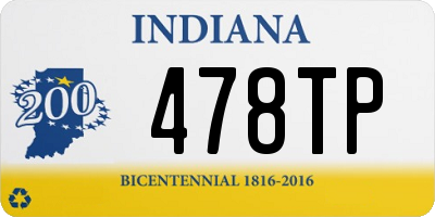 IN license plate 478TP