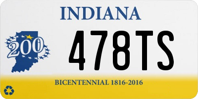 IN license plate 478TS