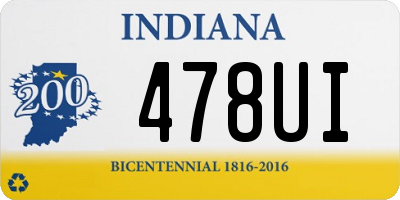 IN license plate 478UI