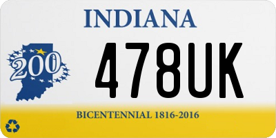 IN license plate 478UK