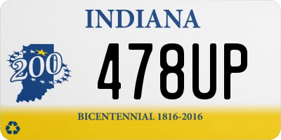 IN license plate 478UP