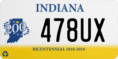 IN license plate 478UX