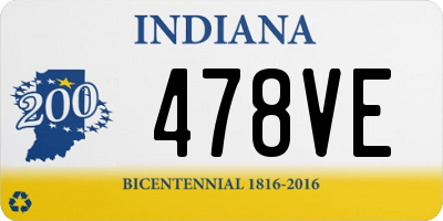 IN license plate 478VE