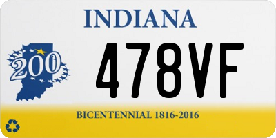 IN license plate 478VF
