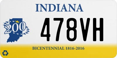 IN license plate 478VH