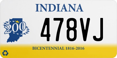 IN license plate 478VJ