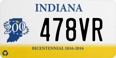 IN license plate 478VR