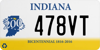 IN license plate 478VT