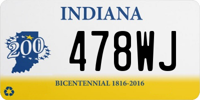 IN license plate 478WJ