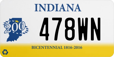 IN license plate 478WN