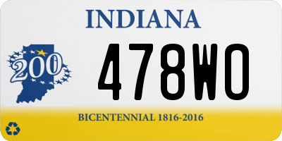IN license plate 478WO