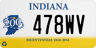 IN license plate 478WV