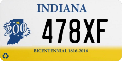 IN license plate 478XF