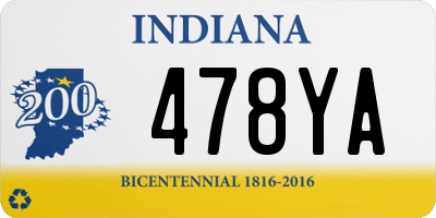 IN license plate 478YA