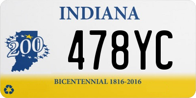 IN license plate 478YC