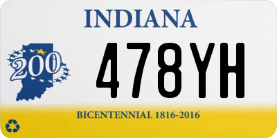 IN license plate 478YH