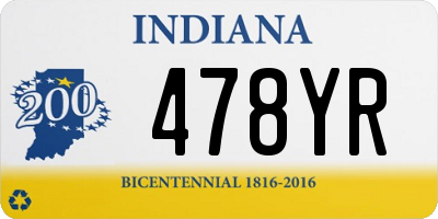 IN license plate 478YR