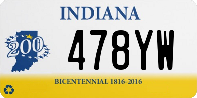 IN license plate 478YW