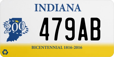 IN license plate 479AB