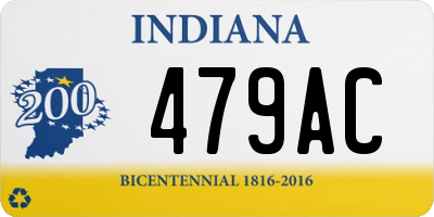 IN license plate 479AC