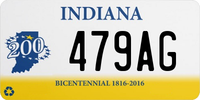 IN license plate 479AG