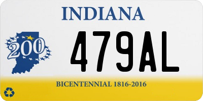 IN license plate 479AL