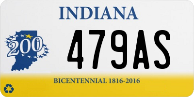 IN license plate 479AS