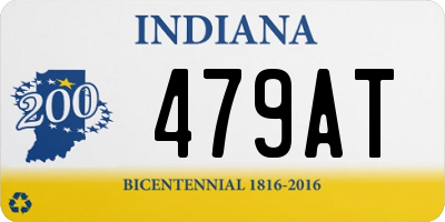 IN license plate 479AT