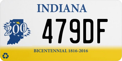 IN license plate 479DF