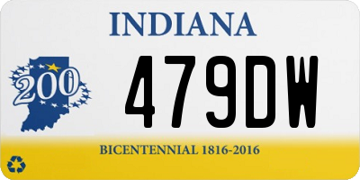 IN license plate 479DW