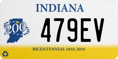 IN license plate 479EV