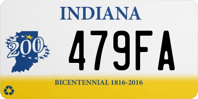 IN license plate 479FA