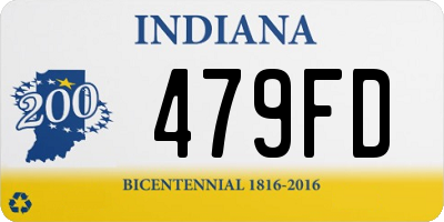 IN license plate 479FD