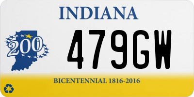 IN license plate 479GW