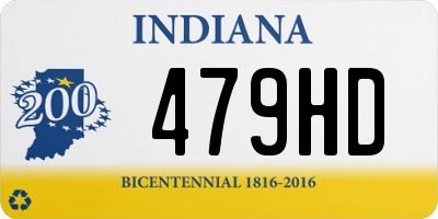 IN license plate 479HD