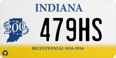 IN license plate 479HS