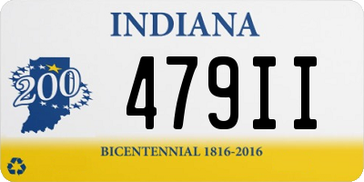 IN license plate 479II