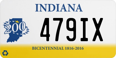 IN license plate 479IX