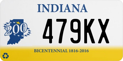 IN license plate 479KX