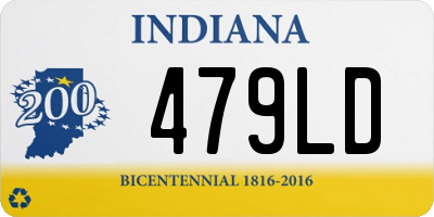 IN license plate 479LD